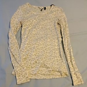 Cream leopard print shirt